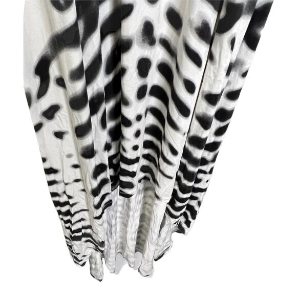 FELICITY & COCO Jersey High Low Maxi Dress Red Black Spaghetti Strap V-Neck Sz S - Picture 6 of 10